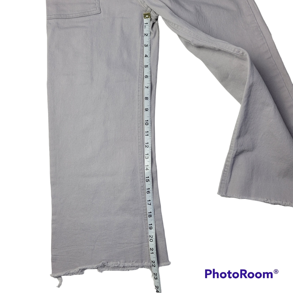 Signature 8 | Womens Wide Leg Crop Denim Pants - Picture 8 of 12